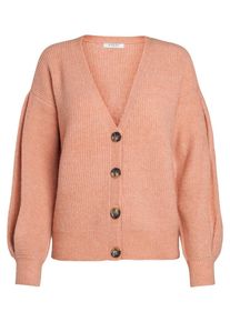Pieces, Damen Strickjacke, Koralle