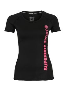 Superdry, Damen Sportshirt, Rosa / Schwarz