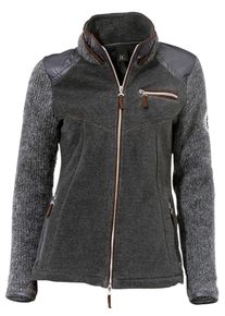 Heine, Damen Fleecejacke, Dunkelgrau