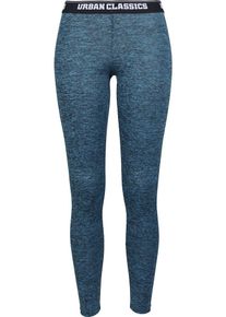 Urban Classics, Damen Leggings, T&uuml;rkis / Schwarz / Wei&szlig;