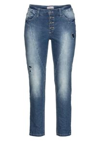 sheego Denim, Damen Stretch-Jeans mit Destroyed-Effekten, Blue Denim