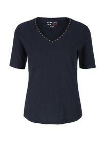 s.Oliver RED LABEL, Damen Shirt, Kobaltblau / Gold