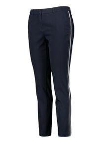 SAMOON, Damen Stretchhose 'Betty', Navy / Weiß