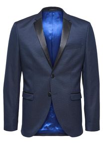 Selected Homme, Herren Blazer, Taubenblau / Schwarzmeliert