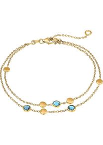Christ, Damen Armband '87482154', Himmelblau / Gold