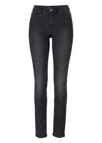 Arizona, Damen High-waist-Jeans 'Slimfit mit komfortabler Leibhöhe', Schwarz