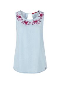 s.Oliver RED LABEL, Damen Blusentop, Hellblau / Rot