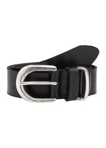 Tom Tailor, Damen Lederg&uuml;rtel, Schwarz / Silber