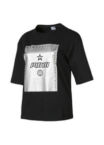 Puma, Damen T-Shirt 'TZ', Schwarz / Silber