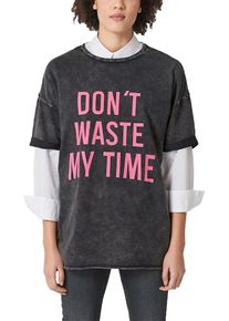 Q/S Designed By, Damen Oversize-Shirt, Pink / Schwarz