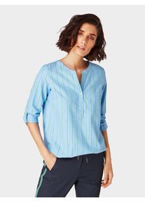 Tom Tailor, Damen Bluse, Himmelblau / Grün