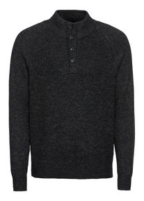 GAP, Herren - Pullover & Strickjacken 'V-WARMEST BUTTON MOCK', Dunkelgrau
