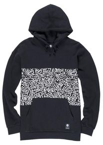 Element, Herren Kapuzenpullover 'Kh Panel Pop', Schwarz / Wei&szlig;