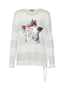 Street One, Damen Shirt 'QR Nevia', Hellgrau / Graumeliert