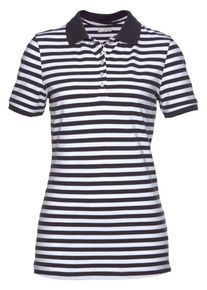 Cheer, Damen Poloshirt, Navy / Wei&szlig;