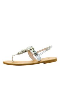 Evita, Damen Sandale, Silber