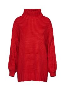 Lost Ink, Damen Pullover & Strickjacken 'SUPER SLEEVE STITCH JUMPER', Rot