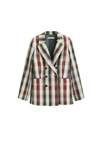Mango, Damen Blazer 'Bombay', Taubenblau / Grasgr&uuml;n / Pastellgr&uuml;n / Rot