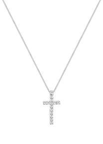 Elli, Damen Kette 'Kreuz', Silber / Weiß