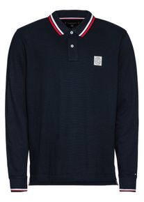 Tommy Hilfiger, Herren Poloshirt 'SOLID TEXTURE BADGE', Dunkelblau