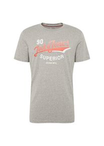 Jack & Jones JACK & JONES, Herren Shirt 'JORSUMMERTIME TEE', Hellgrau / Rot / Weiß