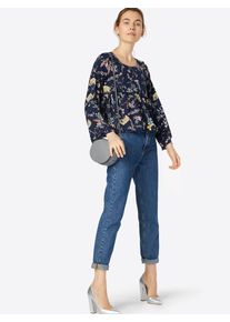 boohoo, Damen Chiffonbluse, Navy / Mischfarben