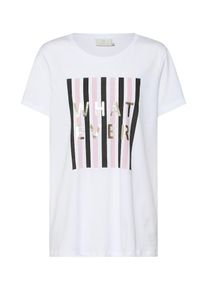 Kaffe, Damen T-Shirt 'Tinna', Gold / Rosa / Schwarz / Wei&szlig;