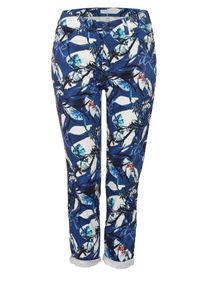 Angels, Damen Jeans 'Ornella', Türkis / Dunkelblau / Schwarz / Weiß