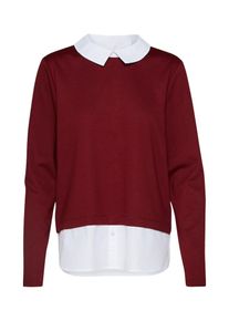 Only, Damen Pullover 'CALLY', Burgunder / Wei&szlig;