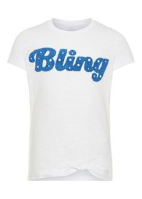 name it, Mädchen T-Shirt, Blau / Weiß