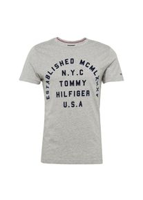 Tommy Hilfiger, Herren T-Shirt 'STAMP LOGO TEE', Blau / Graumeliert