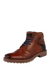 Bugatti, Herren Schnürboots mit Dornschließe, Cognac