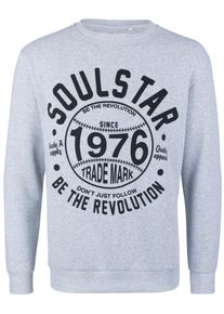 Soulstar, Herren Pullover, Graumeliert / Schwarz