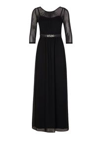 s.Oliver BLACK LABEL, Damen Kleid, Schwarz / Perlweiß