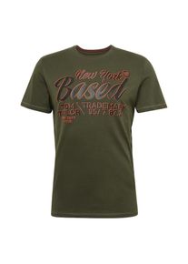 Tom Tailor, Herren T-Shirt, Grasgrün / Neonorange / Schwarz