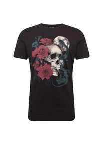 Jack & Jones JACK & JONES, Herren Shirt 'JPRNIEL BLA. TEE SS CREW NECK', Grau / Rot / Schwarz