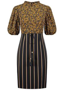 Nicowa, Damen Kleid 'AFLENA', Gold / Flieder / Schwarz