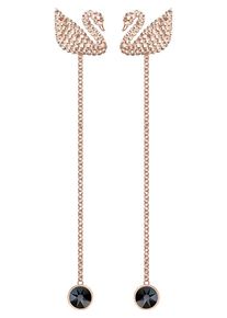 Swarovski, Damen Ohrstecker 'Iconic Swan 5373164', Rosé / Schwarz