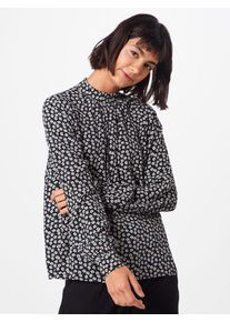 Pieces, Damen Bluse 'PCBEXA LS TOP', Grün / Schwarz / Weiß