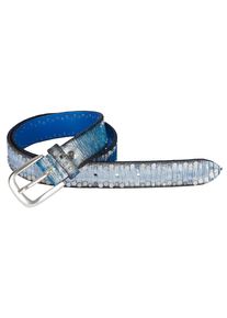 Heine, Damen Gürtel, Hellblau / Schwarz