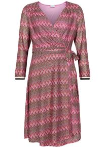 IN FRONT, Damen Kleid 'Maggi', Dunkelbraun / Pink / Hellpink