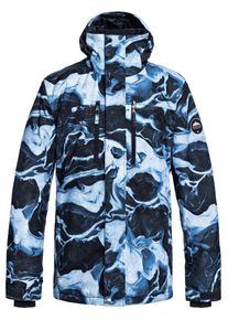 Quiksilver, Herren Snowboardjacke 'Mission Print', Nachtblau / Hellblau / Wei&szlig;