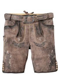Marjo, Herren Trachtenlederhose kurz im Used Look, Braun