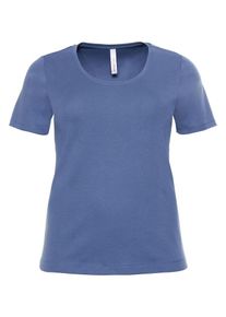 sheego Casual, Damen T-Shirt, Rauchblau