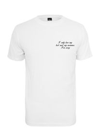 Mister Tee, Herren T-Shirt 'I'm Sorry Tee', Schwarz / Weiß