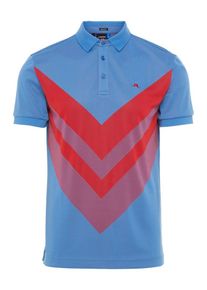 J. Lindeberg J.Lindeberg, Herren Shirt, Rauchblau / Feuerrot