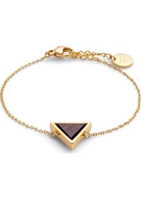 KERBHOLZ, Damen Armband 'Sandalwood GEOTRI8132', Braun / Gold