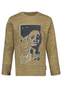Noppies, Langarmshirt 'Taadj', Gold / Basaltgrau / Wei&szlig;