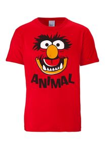 logoshirt, Herren T-Shirt 'Tier', Rot / Schwarz / Wei&szlig;