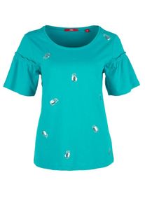s.Oliver RED LABEL, Damen Jerseyshirt, Türkis